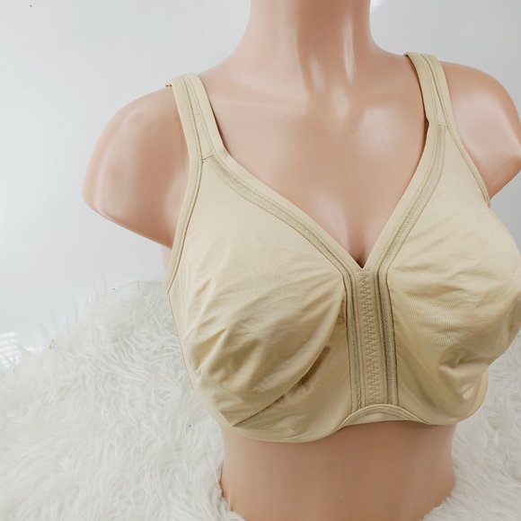 Cacique Women's Beige Cotton Lightly Lined Full Coverage No Wire T-Shirt Bra 38G - Picture 3 of 8
